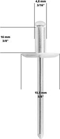 img 1 attached to Rivet Flange Mandrel Aluminum Diameter