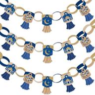 🎉 vibrant ramadan decoration kit - 90 chain links and 30 paper tassels by big dot of happiness - elevate your eid mubarak with paper chains garland - 21 feet logo