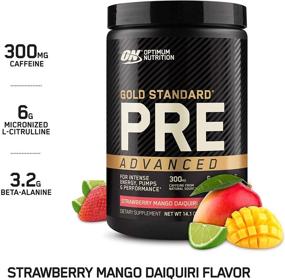 img 3 attached to Powerful Keto-Friendly Pre Workout: Optimum Nutrition Gold Standard with Creatine, Beta-Alanine, and More - Strawberry Mango Daiquiri Flavor, 20 Servings