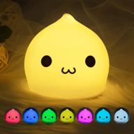 🌟 litake cute night light: silicone tap light for kids, battery-operated bedroom night lights - perfect christmas & birthday gifts with warm white/single color/7 color breathing modes logo