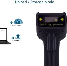 img 2 attached to Symcode 2.4GHz Wireless & USB2.0 Wired USB Wireless 1D Barcode Scanner with Receiver Storage of up to 10000 Code - Handheld Laser Barcode Reader Scanner