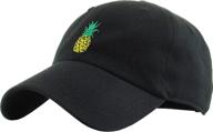 good vibes getaway men women dad hat baseball cap adjustable with rose pineapple logo