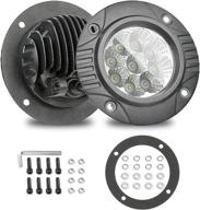 🚗 nirider flush mount led pods - 2pcs 72w bumper lights, 5 inch flood beam driving lights - round led light bar - flush led work light off road lights for truck suv atv utv boat - enhanced searchable design logo