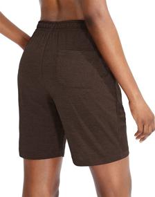 img 1 attached to 🩳 G Gradual Women's Bermuda Shorts: Jersey Shorts with Deep Pockets, 7" Long, Ideal for Women's Lounge, Walking, and Athletic Activities