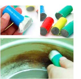 img 2 attached to 🔧 Magic Stainless Steel Rust Remover Stick 4PCS - Brush Cleaner & Metal Polisher