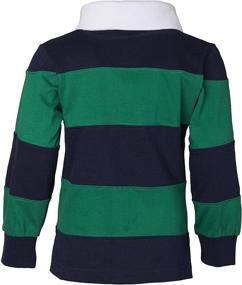 img 1 attached to Sportoli Boys Long Sleeve Polo Rugby Shirt with Wide Striped Cotton Design