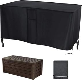 img 4 attached to 🔒 POMER Waterproof Deck Box Cover: Protect Your Outdoor Storage Bench, Patio Ottoman, and Fire Pit Table with this 52x17x23inch Rectangular Cover