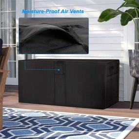 img 1 attached to 🔒 POMER Waterproof Deck Box Cover: Protect Your Outdoor Storage Bench, Patio Ottoman, and Fire Pit Table with this 52x17x23inch Rectangular Cover