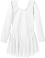 🩰 dancina skirted leotard ballet dance dress - long sleeve, cotton, front lined - for girls логотип