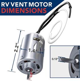 img 2 attached to 🔧 RV Vent Fan Motor 12V D-Shaft Replacement for Leisure Coachworks RV Bathroom Vent Fan, Camper Exhaust Fan Motor