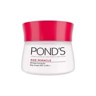 🌞 крем для лица ponds age miracle с spf 15 - антивозрастное увлажняющее средство против морщин для ежедневного применения (50 мл) логотип