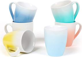 img 4 attached to ☕ 16-Piece Ombre Porcelain Mug Set