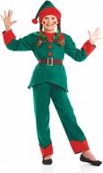 🎅 festive and adorable: kids elf boy christmas costume for holiday fun logo