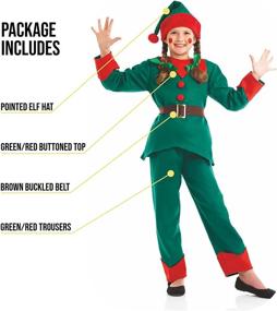 img 2 attached to 🎅 Festive and Adorable: Kids Elf Boy Christmas Costume for Holiday Fun