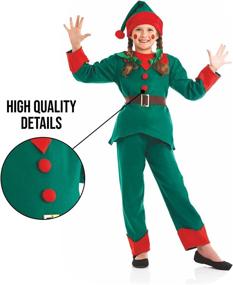 img 1 attached to 🎅 Festive and Adorable: Kids Elf Boy Christmas Costume for Holiday Fun