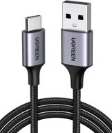 🔌 ugreen usb кабель типа c nylon braided fast charger (1,5 фута) - совместим с samsung galaxy s20 s10 s9 s8 note 9 8, gopro hero 7 5 6, контроллером ps5, nintendo switch, lg g8 g7 v40 логотип