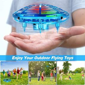 img 2 attached to 🚁 OMWay Remote Control Kids Drone - Exciting Outdoor Toys for Kids 8-12, Perfect Yard Games for 8-14 Year Old Teen Boys and Girls - The Ultimate UFO Flying Ball Toy for Backyard Fun! Amazing Easter, Christmas, or Birthday Gift Ideas