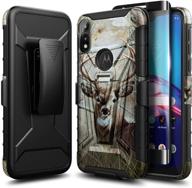 e-began motorola moto e case (2020 release) with tempered glass screen protector (full coverage) logo