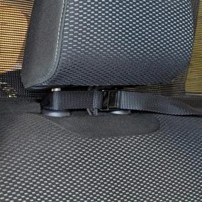 img 2 attached to 🐾 Top-Rated Bushwhacker Deluxe Dog Barrier: Perfect Fit for Trucks, Large SUVs, Sedans - Reliable Pet Restraint Car Backseat Divider, Vehicle Gate, and Cargo Area Travel Trunk Mesh Net Screen Barricade