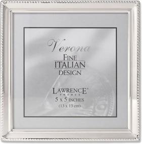 img 3 attached to 🖼️ Polished Silver Plate Picture Frame with Bead Border Design - Lawrence Frames 11655, 5x5 Size