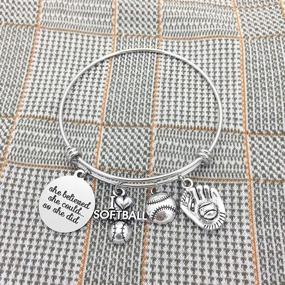 img 2 attached to 🏀 DYJELWD Basketball Softball Volleyball Bracelet: Stylish Girls' Sports Jewelry