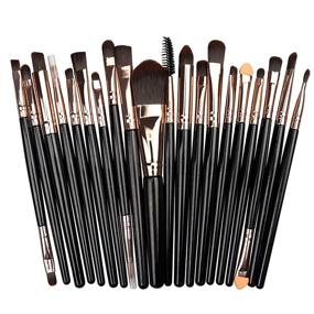 img 4 attached to 💄 Gusif 20-Piece Makeup Brushes Set for Eyeshadow, Foundation, Powder, Eyeliner, Eyelash, and Lip Application - Cosmetic Beauty Tool Kit in Hot Black