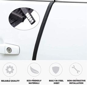 img 1 attached to 🚗 Защитные накладки Seametal на кромку автомобильных дверей: премиальные защитные накладки для автомобилей SUV (2x16,5 фута)