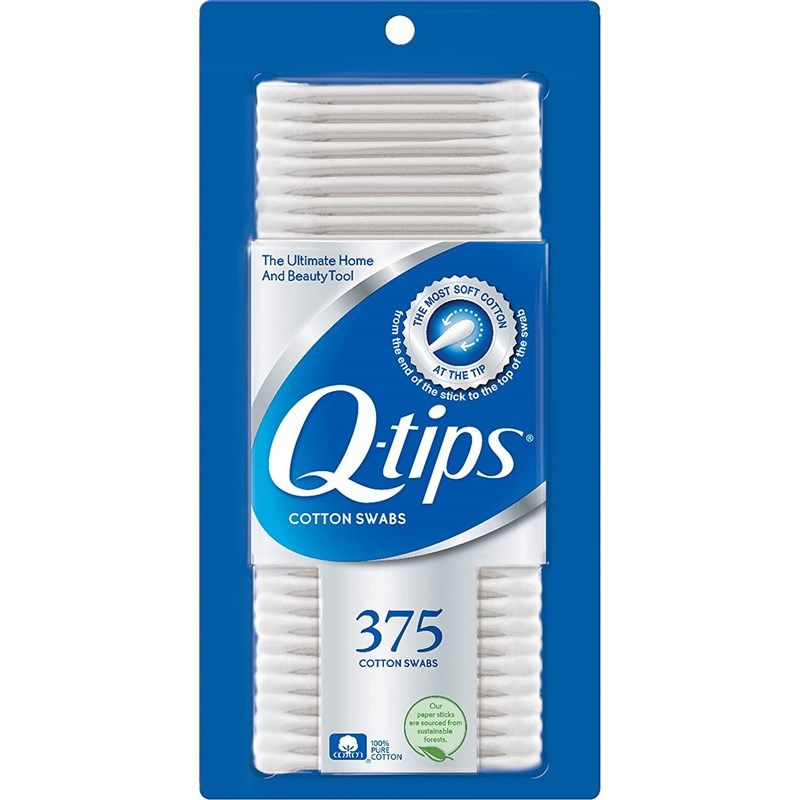 q tips cotton swabs original 375 로고