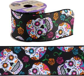 img 3 attached to 🎃 Crafter's Square Wire Edged Halloween Assorted Ribbon Pack - 2 1/2 in. x 9 Ft (Set of 6)