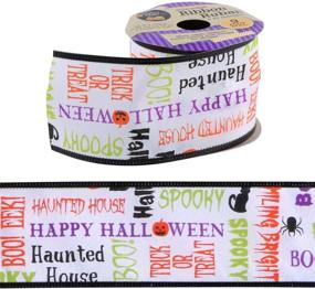 img 1 attached to 🎃 Crafter's Square Wire Edged Halloween Assorted Ribbon Pack - 2 1/2 in. x 9 Ft (Set of 6)