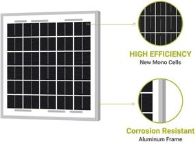img 2 attached to High-Efficiency 12V Monocrystalline Solar Panel by Newpowa - 5W PV Module for Battery Maintenance and Trickle Charging in RVs, Marine Boats, and Off-Grid Systems
