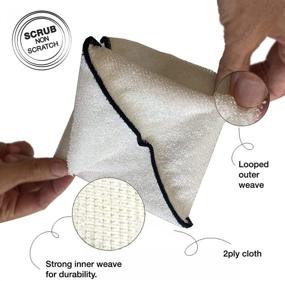 img 2 attached to 🌿 Whiff Botanicals/Whiffkitch Bamboo Dish Cloths & Kitchen Wipes: Replace Your Sponge with 6 Washable, Reusable, Absorbent, Sustainable, Durable Dish Rags