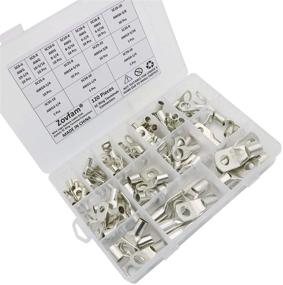 img 2 attached to 🔌 120 Piece Assorted Heavy Duty Wire Lugs Battery Cable Tinned Copper Eyelets Tubular SC Ring Terminals Connectors with Spy Hole Assortment Kit