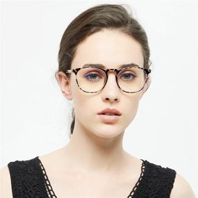 img 3 attached to 👓 FEIYOLD Blue Light Blocking Glasses Women/Men: Retro Round Anti-Eyestrain Computer Gaming Glasses [2-Pack] - Protect Your Eyes & Enhance Your Style