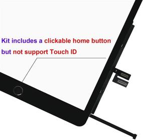 img 1 attached to 📱 High-Quality Touch Screen Replacement for i-Pad 7th 8th Generation Digitizer 10.2 2019 2020 with Home Button(Black)