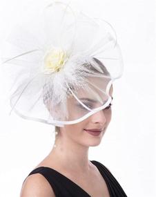 img 1 attached to 🌟 Litter Star Fascinators Cocktail SY04 Cream Women's Accessories: Elegant Additions for Any Occasion