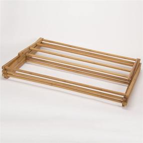 img 1 attached to 👕 Bamboo Wooden Clothes Drying Rack - Heavy Duty Cloth Drying Stand by Home-it