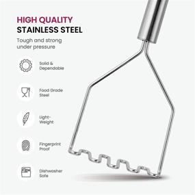 img 1 attached to 🍳 High-Quality Stainless-Steel Kitchen Utensil Set: 10-Piece Nonstick & Heat Resistant Tools with Utensil Holder