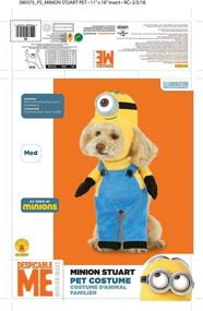 img 3 attached to Adorable Minion Stuart Arms Pet Suit by Rubie's Costume Company: Perfect for your Beloved Companion!