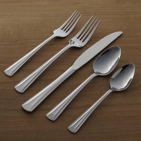 img 2 attached to Oneida Cella Silverware Set: 42 Piece, Service for 8, 18/0 Stainless Steel Everyday Flatware