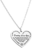 👨 eilygen daddy to my daughter necklace: heart pendant jewelry gifts for an inspirational bond between father and daughter! logo