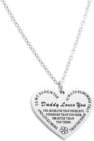 img 2 attached to 👨 Eilygen Daddy to My Daughter Necklace: Heart Pendant Jewelry Gifts for an Inspirational Bond between Father and Daughter!