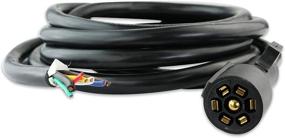 img 2 attached to 🔌 Leisure Cords Heavy Duty 7 Way Plug Inline Trailer Cord: Weatherproof 12 Ft Connector for Ultimate Performance