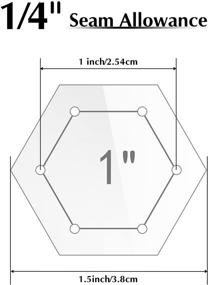 img 3 attached to Шестиугольные акриловые шаблоны для стежки с запасом.