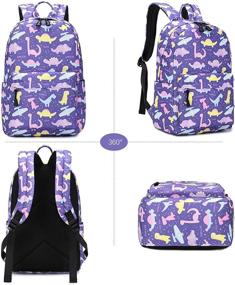 img 2 attached to Lightweight Dinosaur Backpacks Bookbags Colorful Backpacks