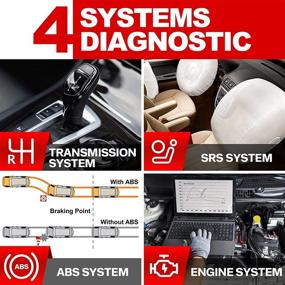 img 2 attached to 🔧 ThinkScan SR4 Сканер OBD2: Профессиональный автомобильный инструмент для диагностики ABS SRS Airbag Transmission Engine - Считывание ABS SRS сброс масла EPB SAS, автоматический поиск VIN, бесплатное обновление на всю жизнь, полный спектр режимов OBD II