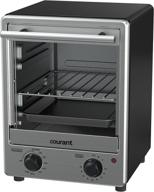 space saving stainless steel courant 🍞 toastower toaster oven with tempered glass door logo