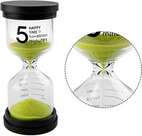 img 1 attached to Classroom and Kids' Sand Timer Set - Large Plastic Hourglass Timers for Visual Learning - Pack of 6 Sand Clocks with Toothbrush Design for Toddlers