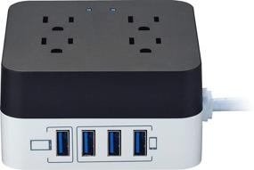 img 3 attached to 💡 Australis Tech Power Strip: USB Hub, Surge Protection, 4 USB Ports, 4 Power Outlets