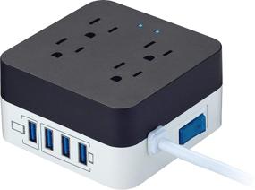 img 4 attached to 💡 Australis Tech Power Strip: USB Hub, Surge Protection, 4 USB Ports, 4 Power Outlets